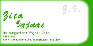 zita vajnai business card